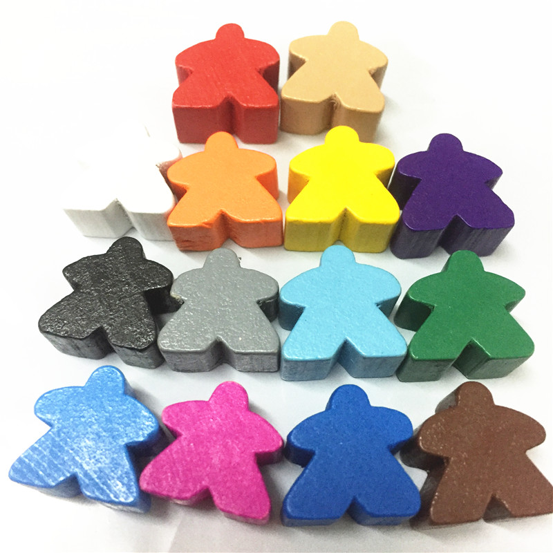 Board Game Zenith - 14PCS Wooden Humanoid Meeples Pawn Chess