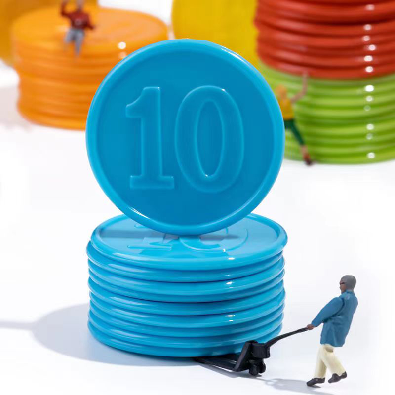 40PCS Poker Chips With Numbers - Board Game Zenith ulasan dan harga