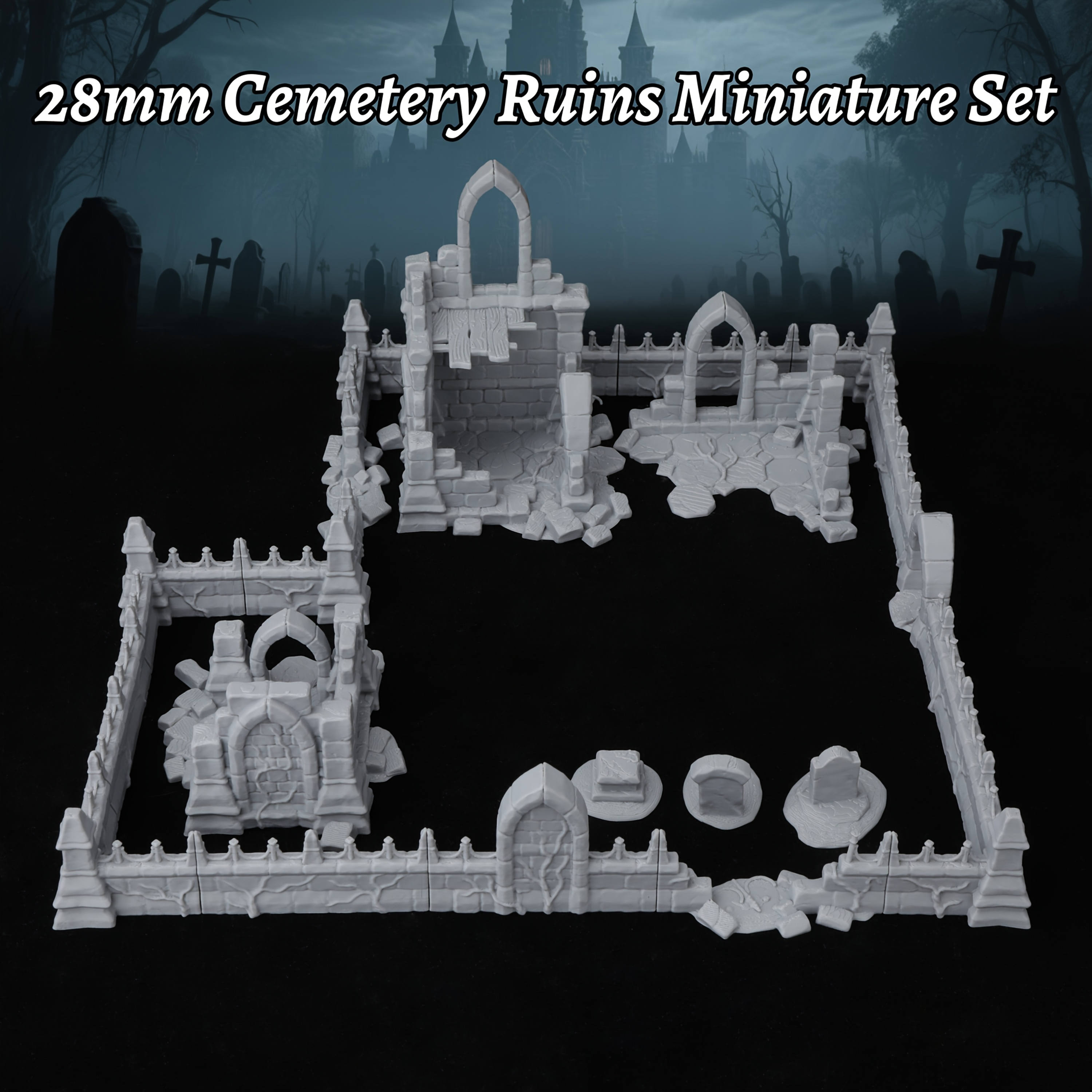 Fantasy Cemetery Ruins Miniatu - Board Game Dune ulasan dan harga