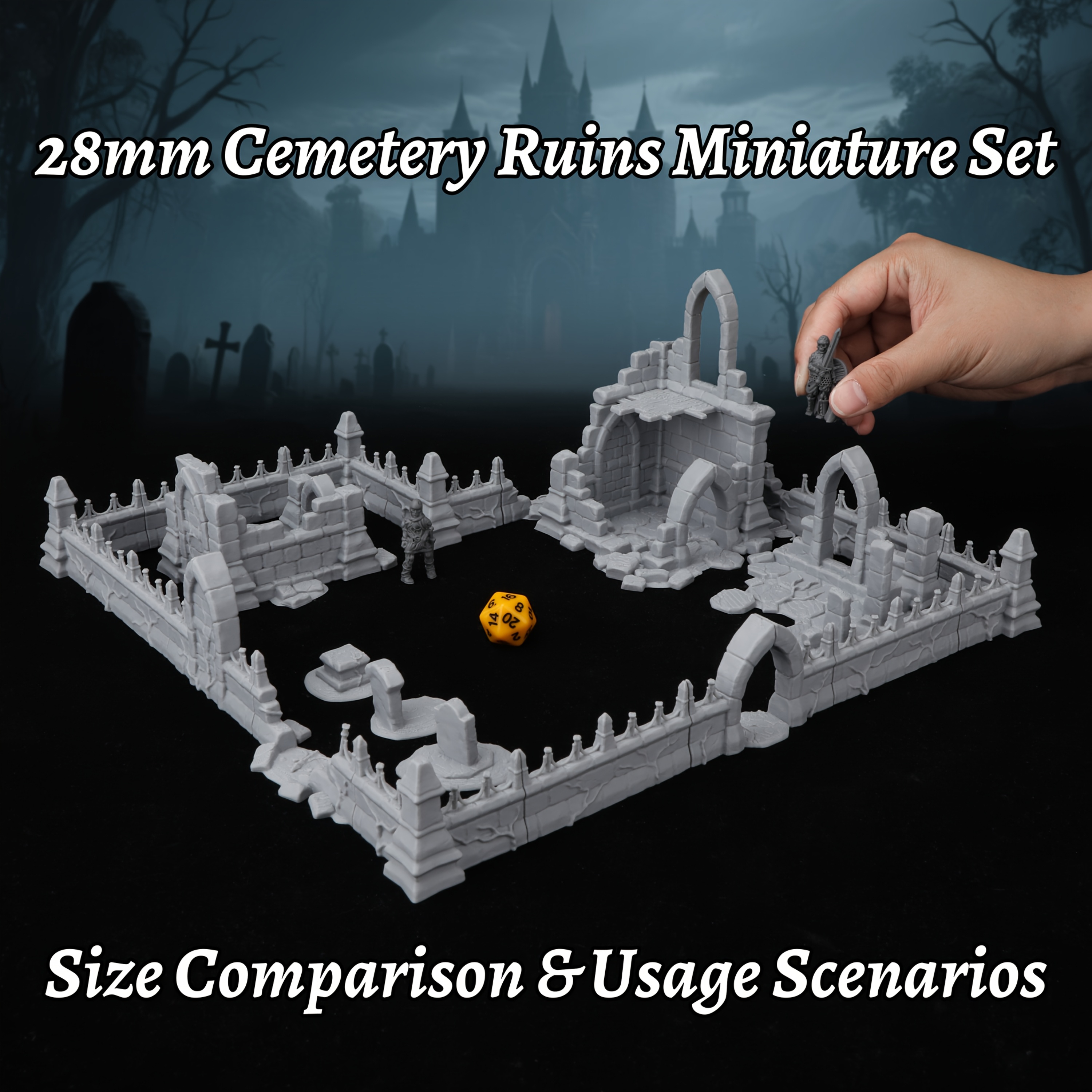 Fantasy Cemetery Ruins Miniatu - Board Game Dune ulasan dan harga