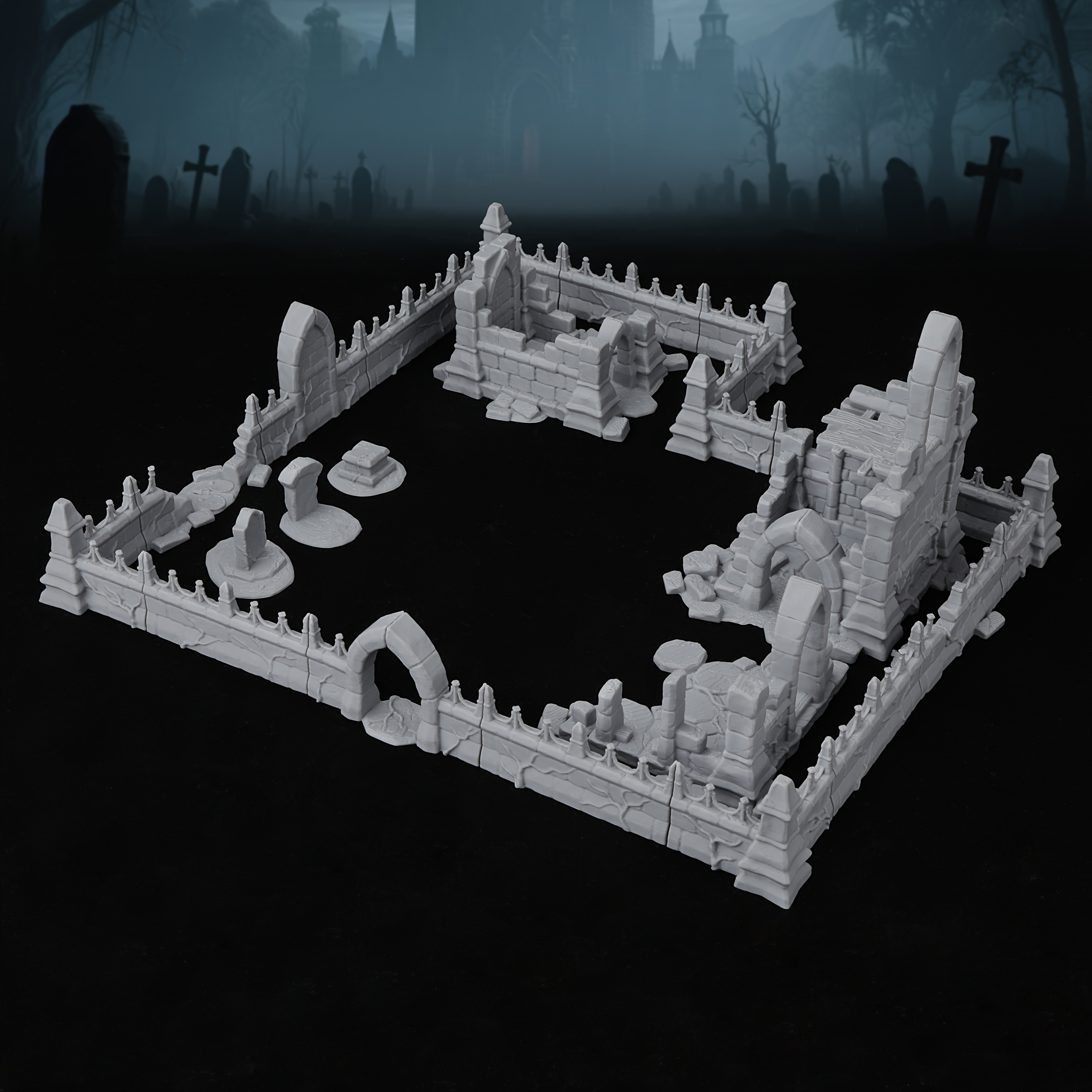 Fantasy Cemetery Ruins Miniatu - Board Game Dune ulasan dan harga