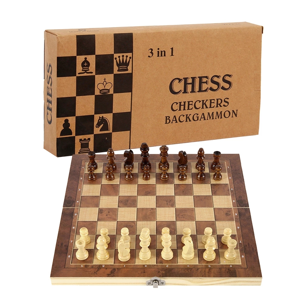 3 in 1 Chess Board, Folding Wo - Board Game Zenith ulasan dan harga