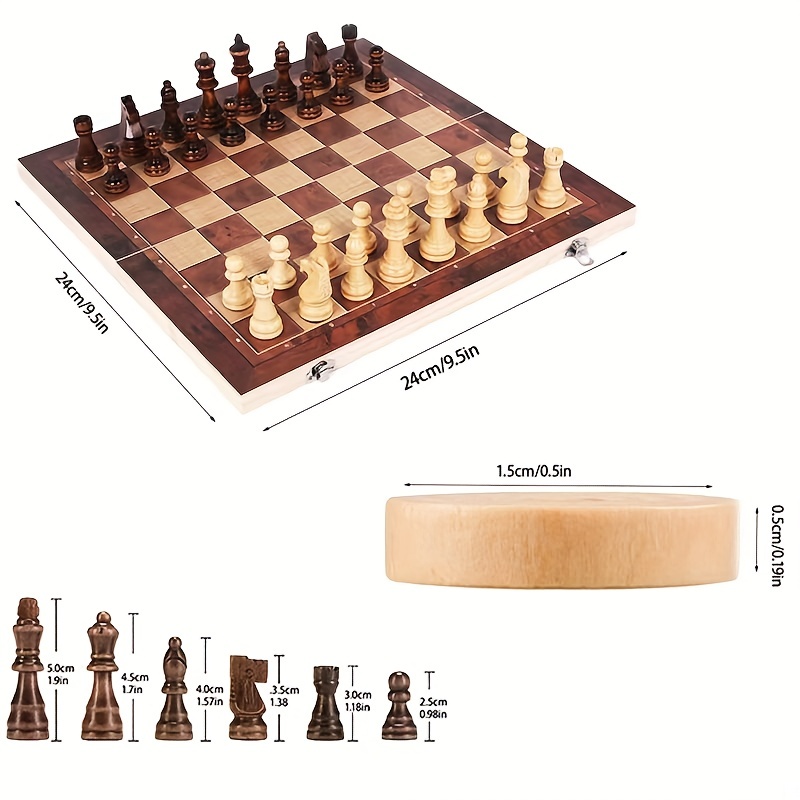 3 in 1 Chess Board, Folding Wo - Board Game Zenith ulasan dan harga