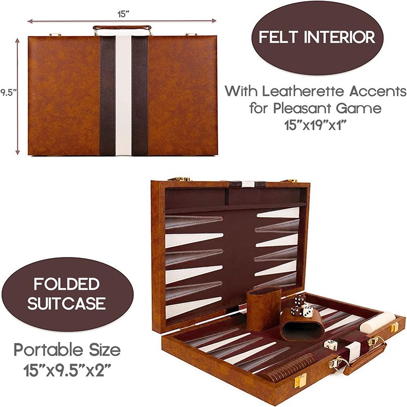New Classic Backgammon Set wit - Board Game Zenith ulasan dan harga