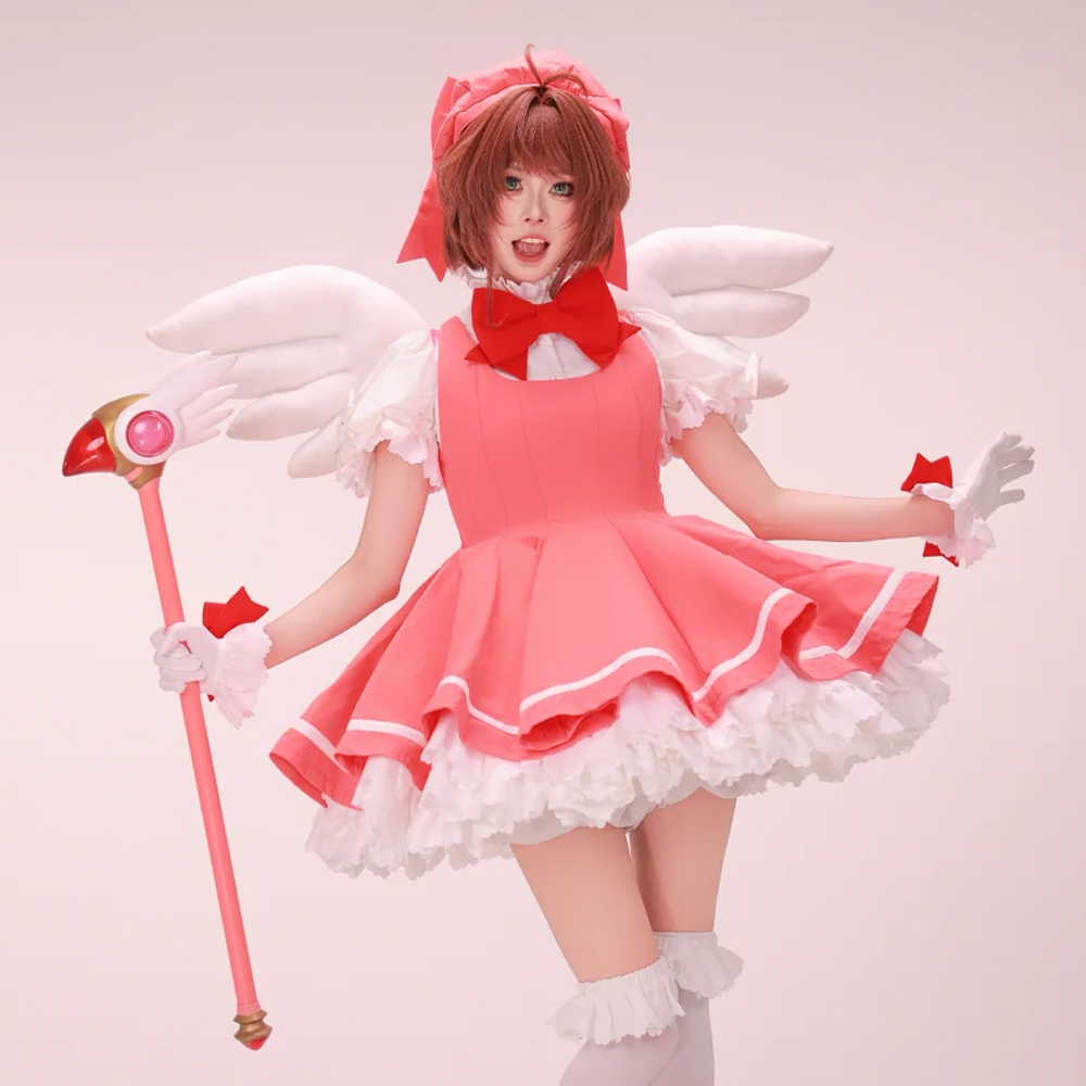 Kinomoto Sakura Cosplay Pink L - Board Game Card ulasan dan harga