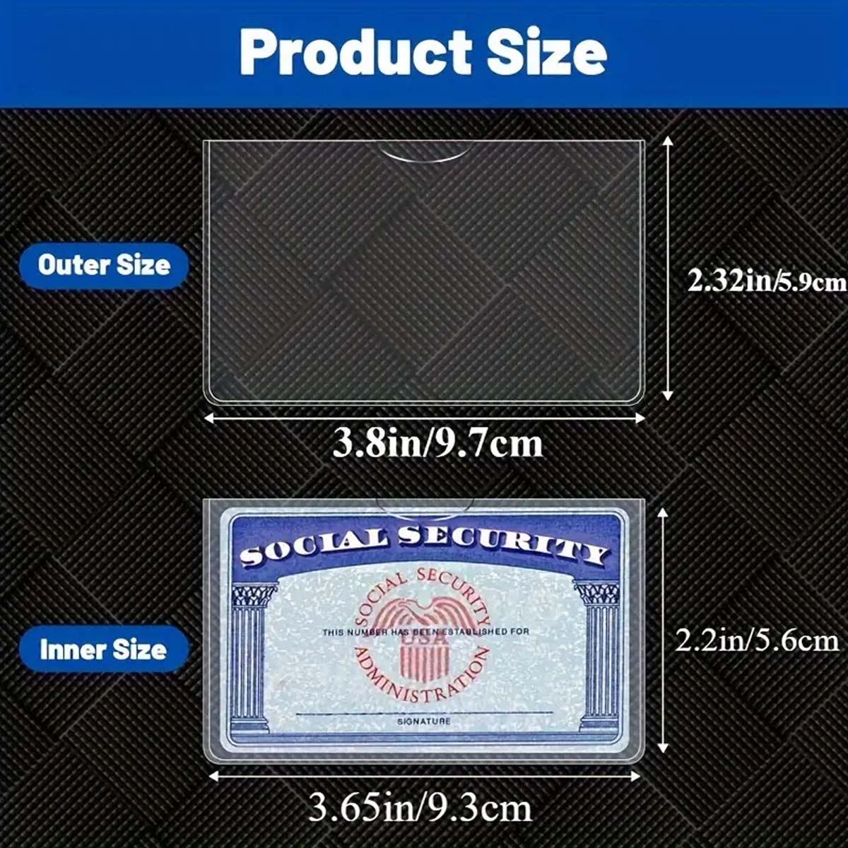 6/12Pcs PVC Social Security Ca - Card Sleeves Protector ulasan dan harga