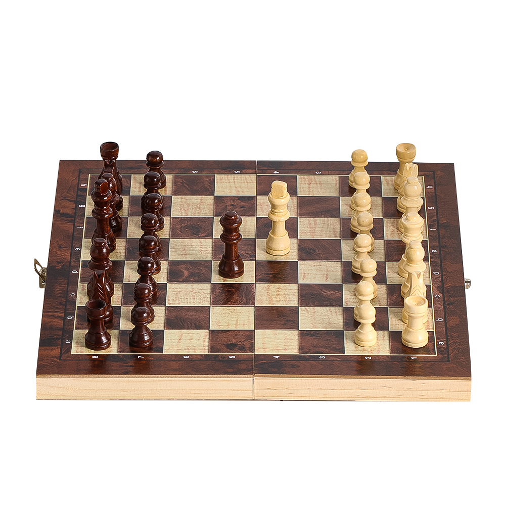 Wooden 3-in-1 Checkers Backgam - Board Game Zenith ulasan dan harga