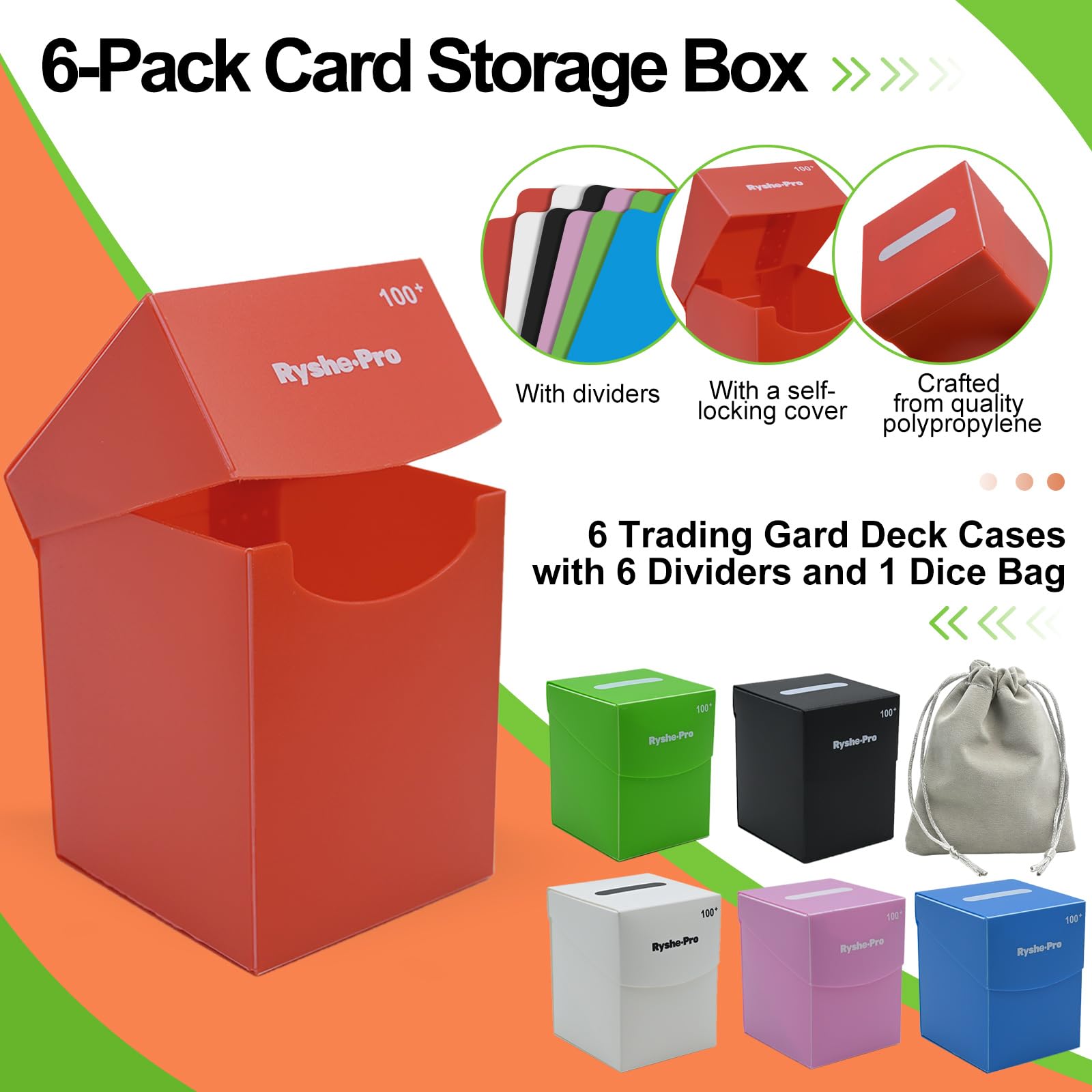TCG Deck Box for 100+ Cards Co - Board Game Organization ulasan dan harga