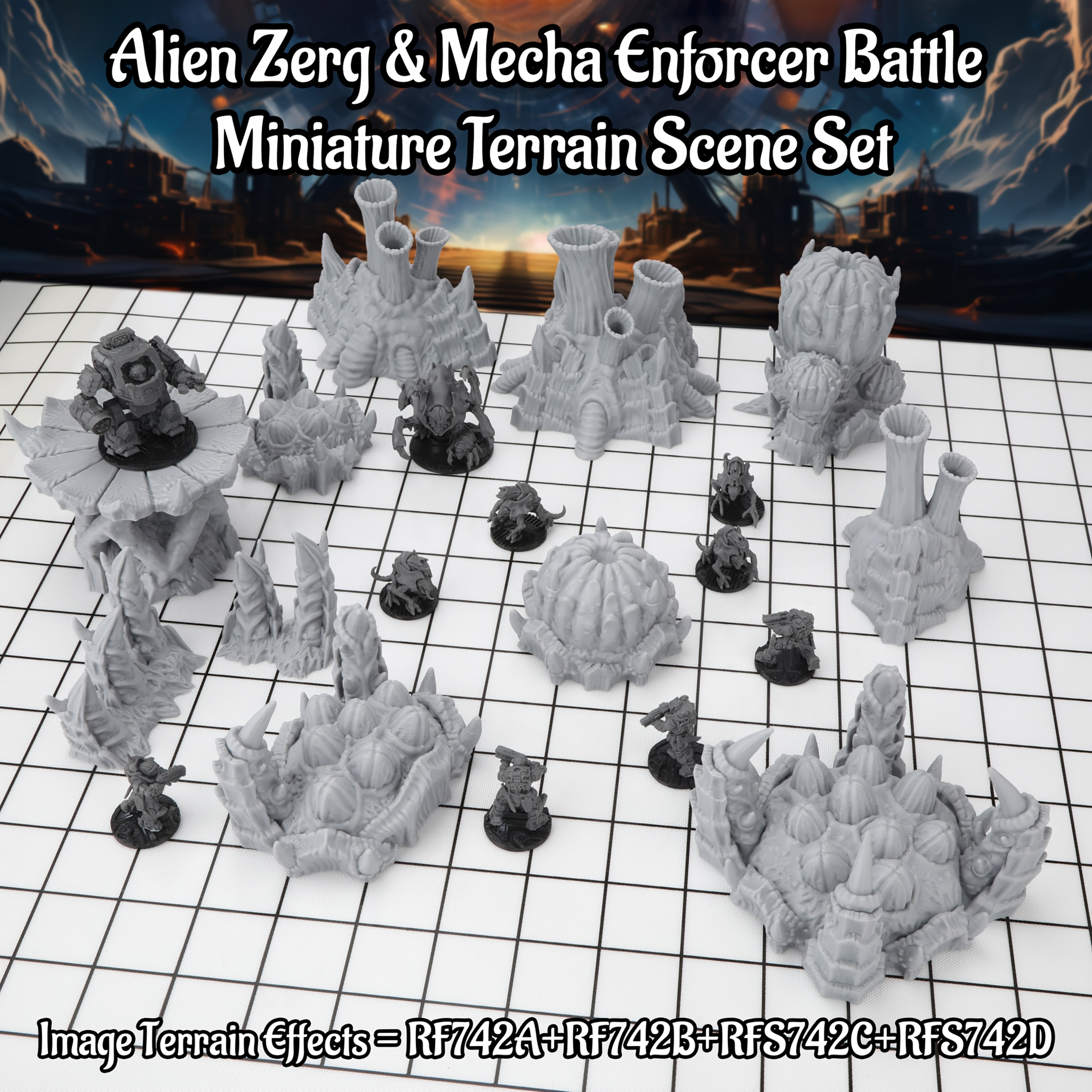 Sci-Fi Alien Miniature Terrain - Board Game Dune ulasan dan harga