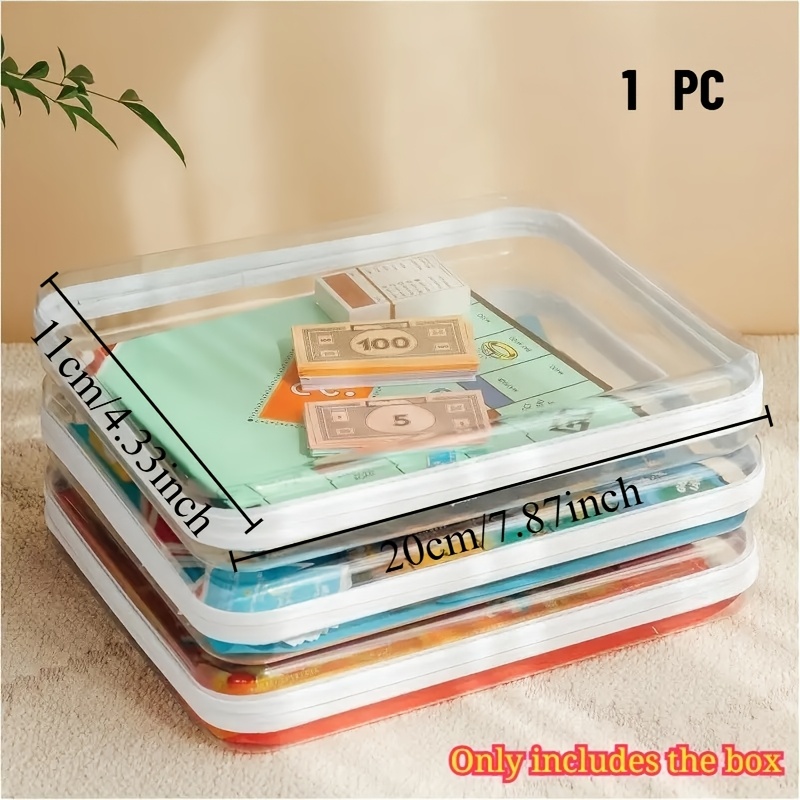 1pc Large Clear Hard Shell Sto - Board Game Organization ulasan dan harga