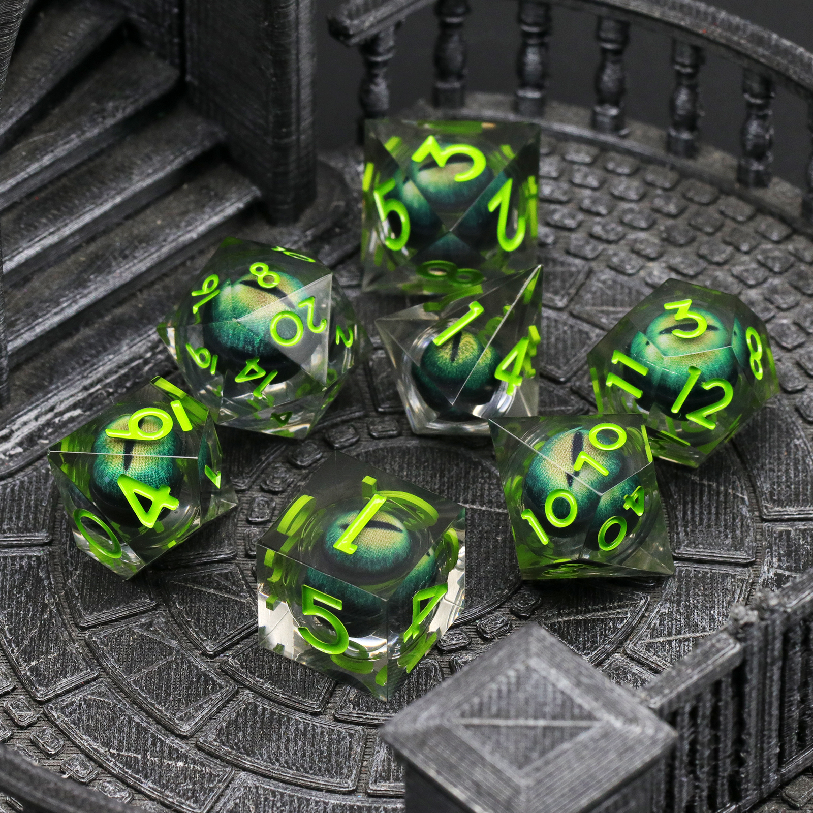 Resin DND Dice Set ZHOORQI Pol - Board Game Yahtzee ulasan dan harga