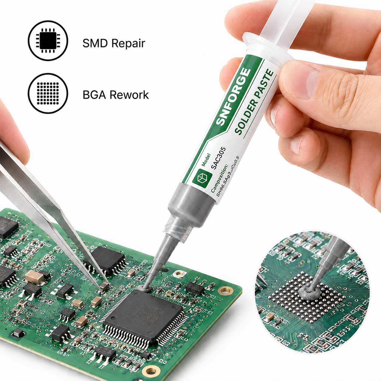 SAC305 Solder Paste Welding Ti - Board Game Zenith ulasan dan harga