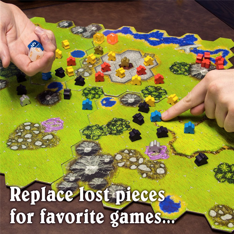 14PCS Wooden Humanoid Meeples  - Board Game Zenith ulasan dan harga