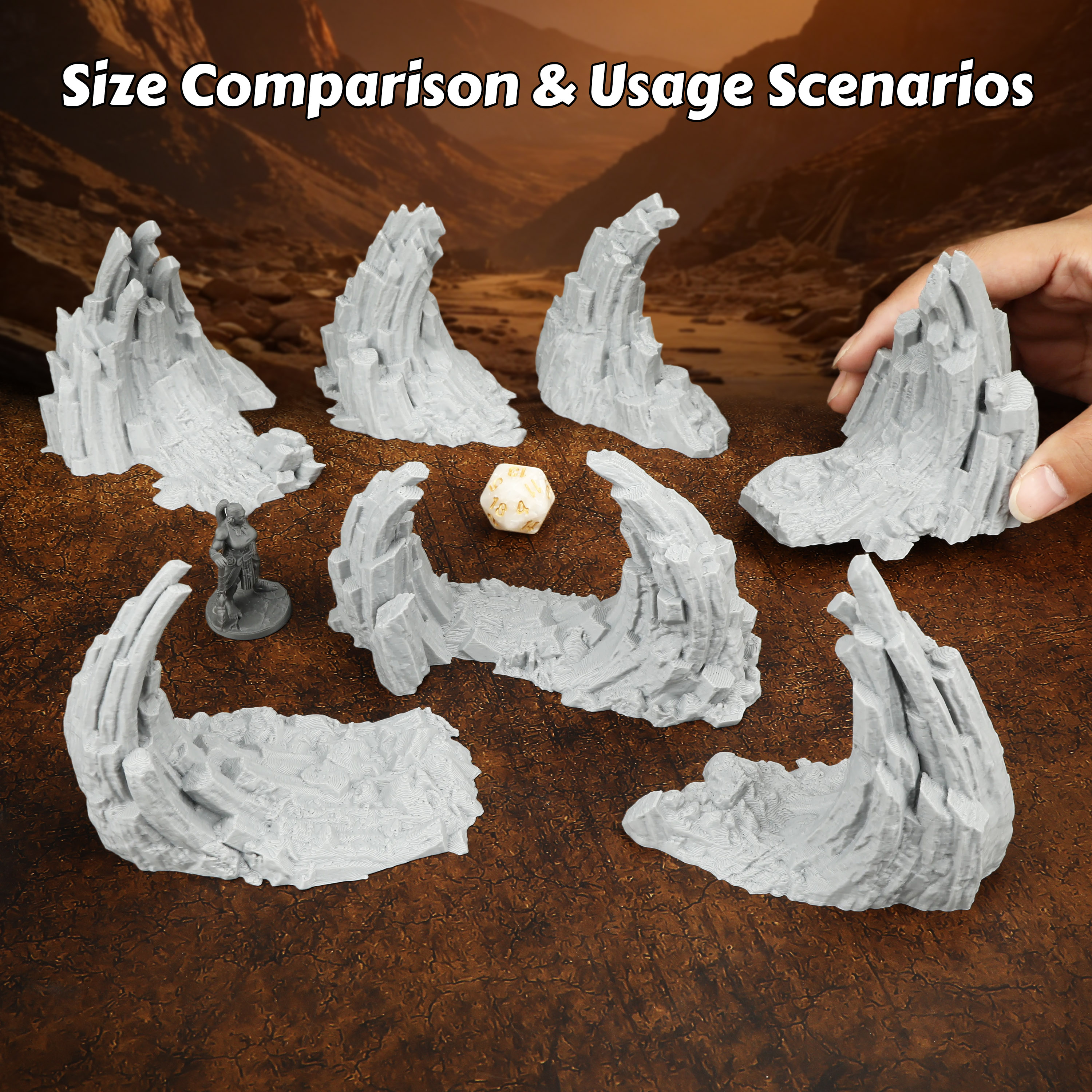 TRPG Rocky Terrain Miniature - - Board Game Dune ulasan dan harga