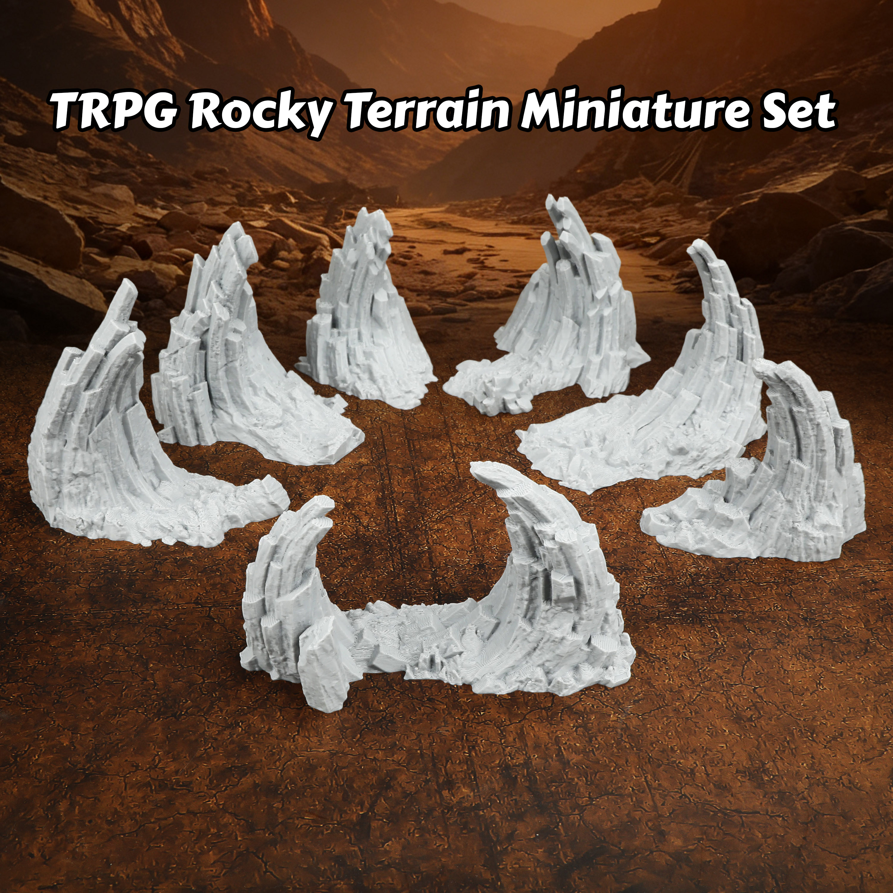 TRPG Rocky Terrain Miniature - - Board Game Dune ulasan dan harga