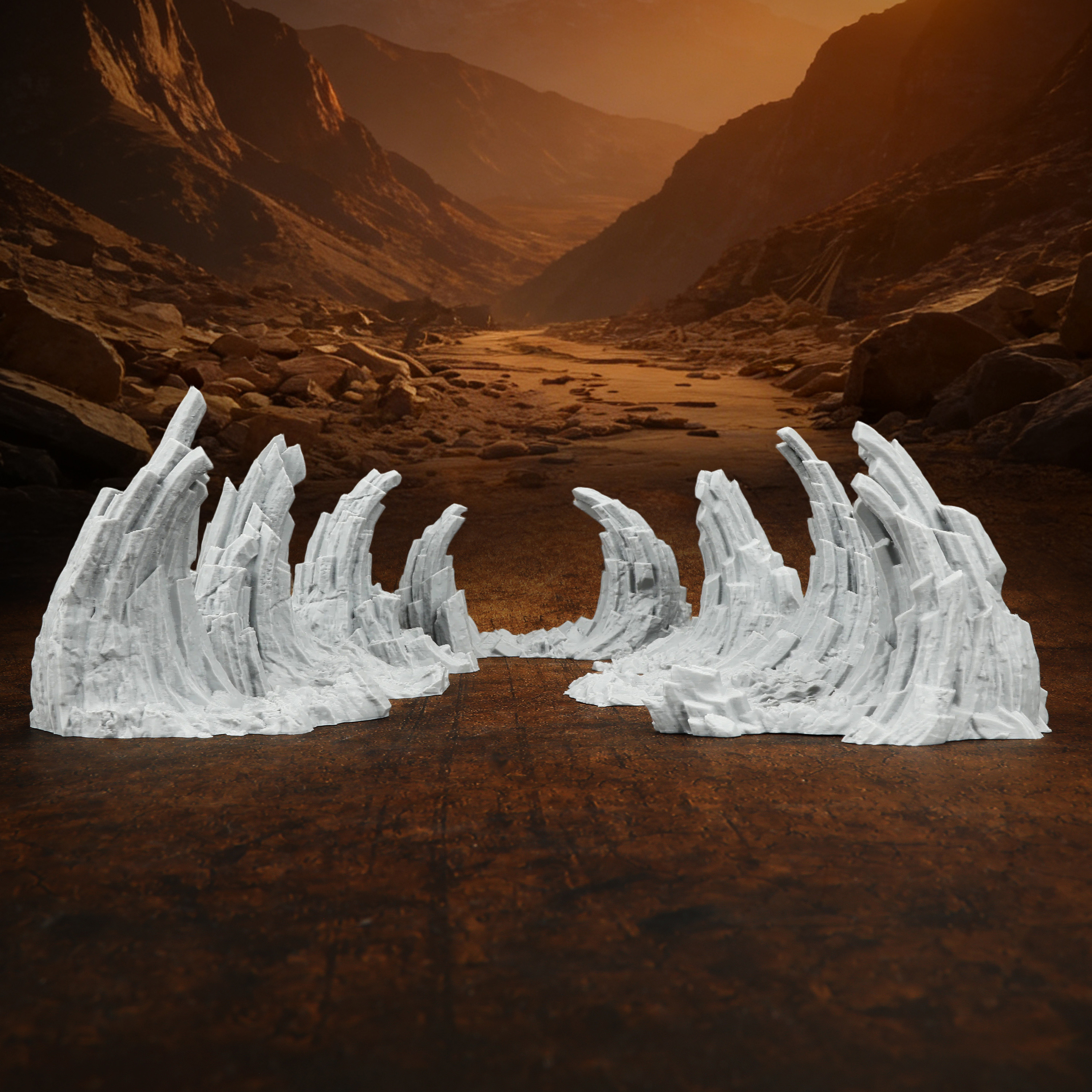 TRPG Rocky Terrain Miniature - - Board Game Dune ulasan dan harga