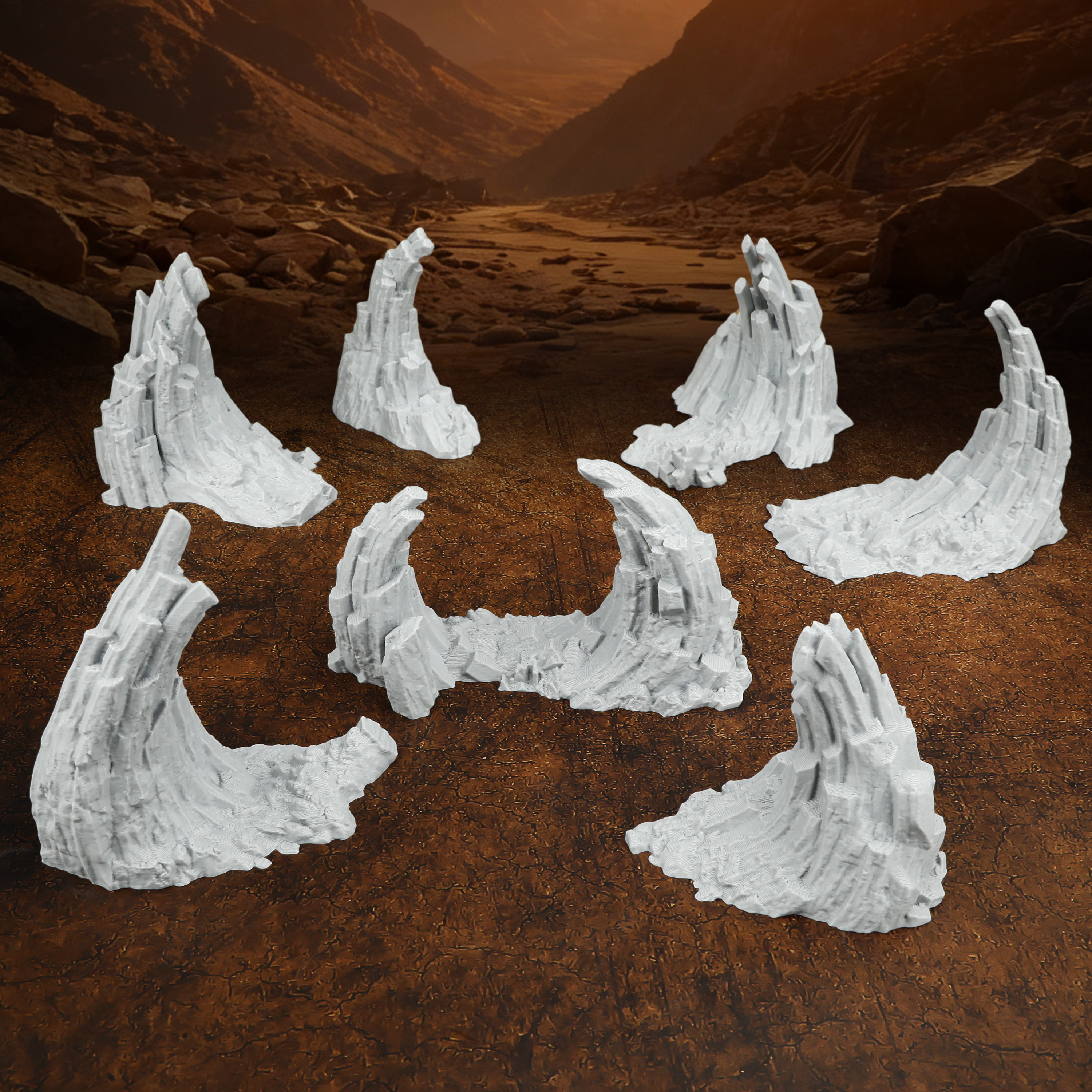 TRPG Rocky Terrain Miniature - - Board Game Dune ulasan dan harga