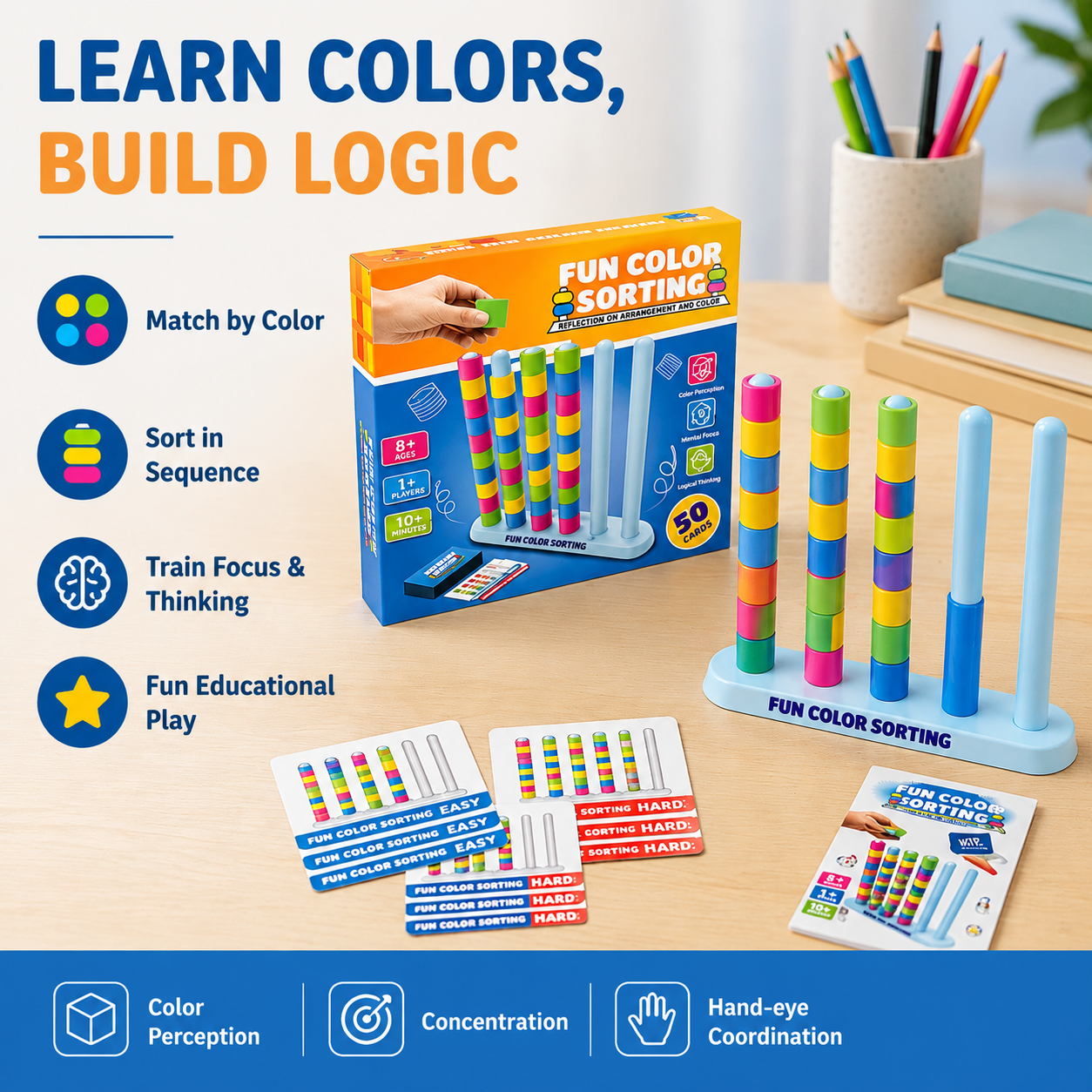 Logic Sequence Training Toy, C - Board Game Sequence ulasan dan harga